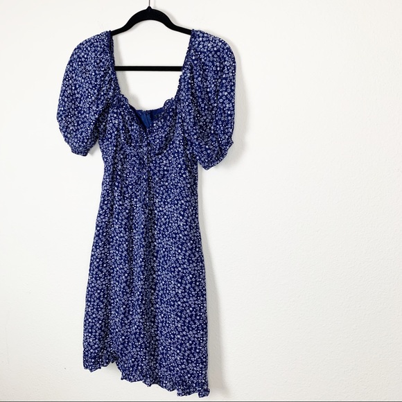 Lulu’s Sashabella Floral Lace Up Puff Sleeve Dress - Picture 3 of 7